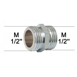 Adaptateur raccord Laiton - 1/2'' mâle à 1/2'' mâle