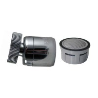 Mousseur orientable F22x100 Chrome - Aéré - NF - Rotule femelle 