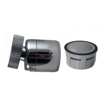 Mousseur orientable F22x100 Chrome - Aéré - NF - Rotule femelle