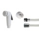 Kit Douchette WC KOS Blanche + Flex 1.20m blanc tressé haute résistance