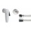 Kit Douchette WC KOS Blanche + Flex 1.20m blanc tressé haute résistance